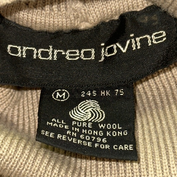 Andrea Jovine Ribbed Pure Wool Maxi Long-sleeved Stretch Turtleneck Dress Medium - Picture 4 of 5